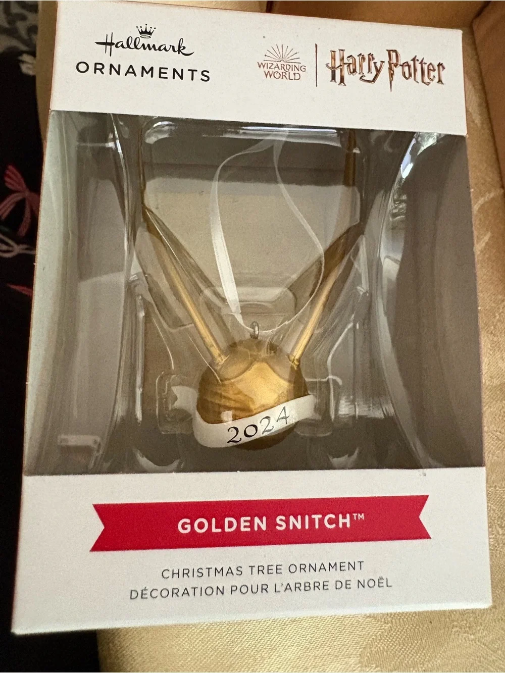 Hallmark Harry Potter Golden Snitch 2024 Christmas Tree Ornament NIB